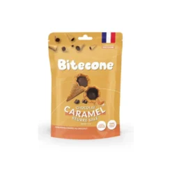 Biscuits mini cônes fourrés caramel beurre salé Bitecone - 100 g
