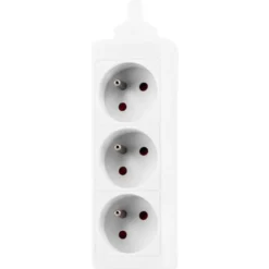 Bloc multiprise blanc 3 prises - 1 m