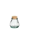 Bocal coloris transparent en verre recyclé Juan- Ø 10 cm