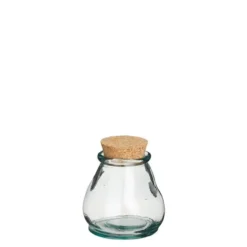 Bocal coloris transparent en verre recyclé Juan- Ø 10 cm