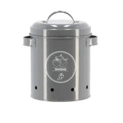 Boite de conservation oignons en acier Esschert Design - 17,3 x 14,6 x 19,6 cm