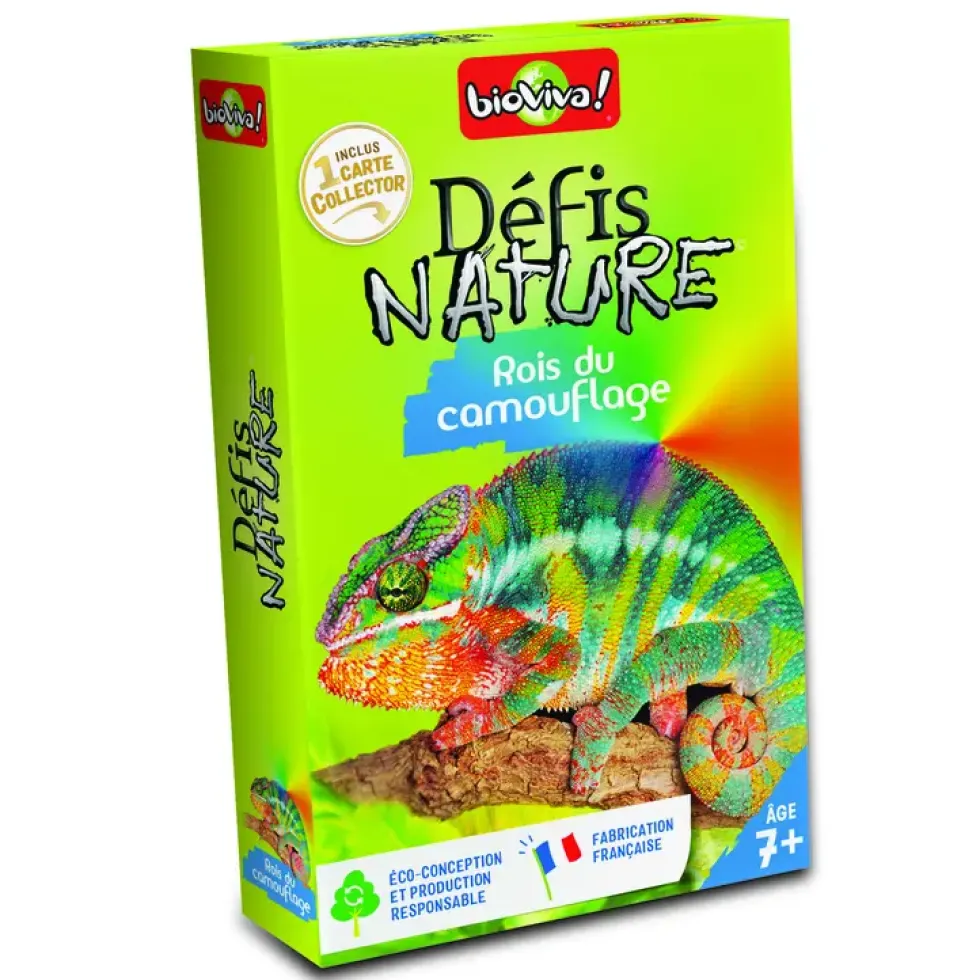 Boite de jeu Défis Nature sur le thème Les rois du camouflage