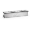 Boitier de fumage gris en acier inoxydable 42 x 4,6 x 7 cm
