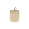Boîte décorative en céramique beige Chris - 13 x 12,5 x 16,5 cm