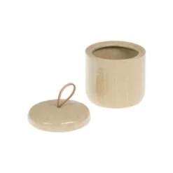 Boîte décorative en céramique beige Chris - 13 x 12,5 x 16,5 cm
