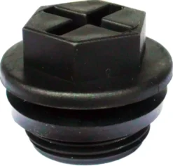 Bouchon de vidange noir pour cuve