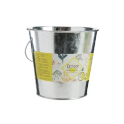 Bougie citronnelle seau galvanisé Estivade coloris gris en cire Denis & Fils - 480 g