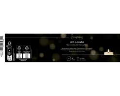 Bougie cylindre basse blanche LED à effet flamme blanc chaud - Ø 7 x H 11,2 cm