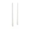 Bougie flambeau torsadée coloris beige en cire - 30 cm