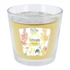 Bougie 3 mèches jaune à la citronnelle dans verre Estivade - Ø 13,5 x H 12,5 cm
