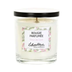 Bougie parfumée blanche en pot de verre Lothantique Fleur de Tiaré - 160 g