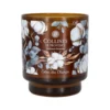 Bougie parfumée en verre décoré senteur Coton des Champs Collines de Provence – 220 g