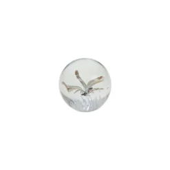Boule en verre sulfure Papillon - 8 x 8 x 8 cm