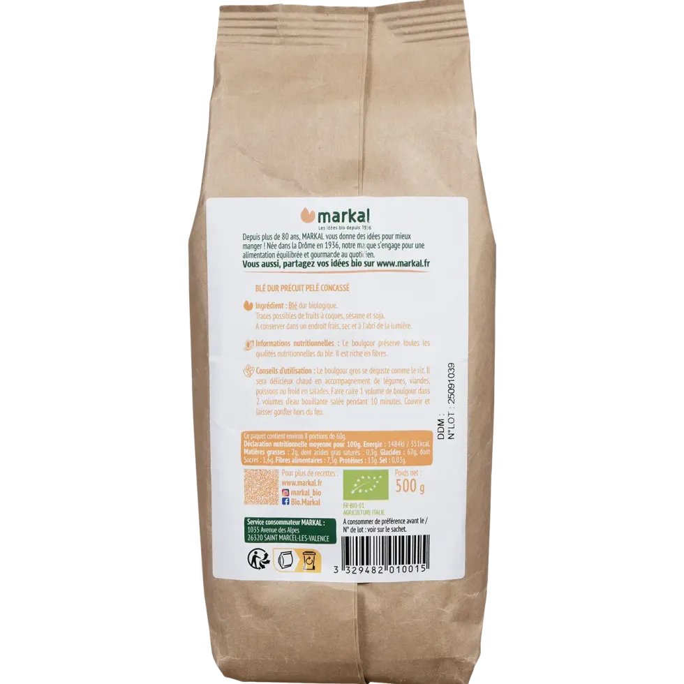 Boulgour gros bio Markal - 500 g