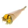 Bouquet de fleurs séchées coloris jaune - Ø 13 cm