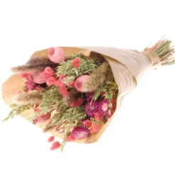 Bouquet de fleurs séchées Naturalys mix rose/vert Naturalys XL - Ø 25/30 x H 50 cm