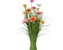 Bouquet de géranium en polyester rose - Ø 30 x H 70 cm