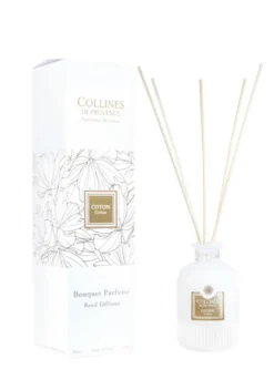 Bouquet parfumé blanc Collines de Provence Fleurs & Écorces Coton - 200 ml