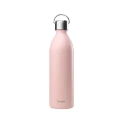 Bouteille isotherme en inox recyclé Qwetch Active Matt rose pastel - 1 L