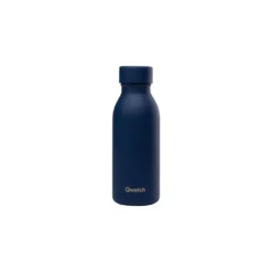 Bouteille isotherme en inox recyclé Qwetch Icon Matt bleu nuit - 350 ml