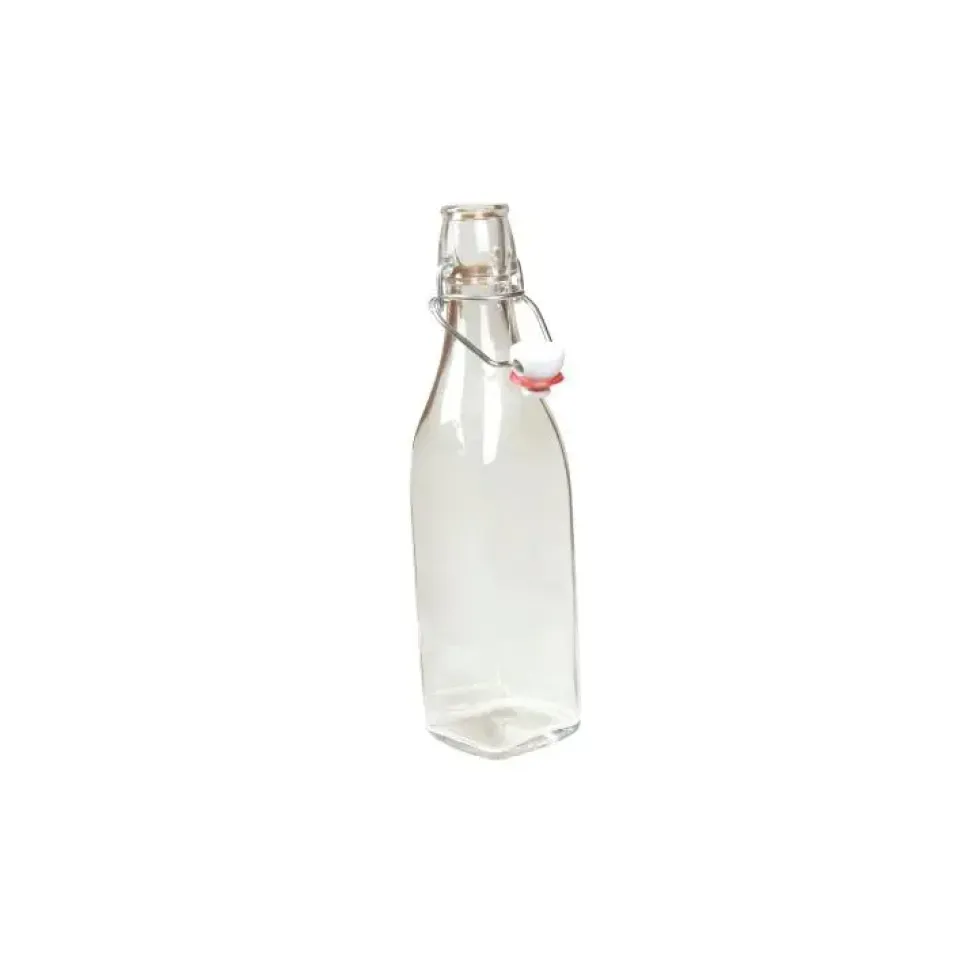 Bouteille vide à fond carré en verre Ah Table - 50 cl