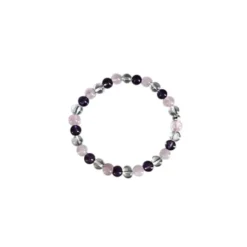 Bracelet améthyste cristal quartz rose 4mm