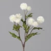 Branche de chardon boule crème artificiel - 56 cm