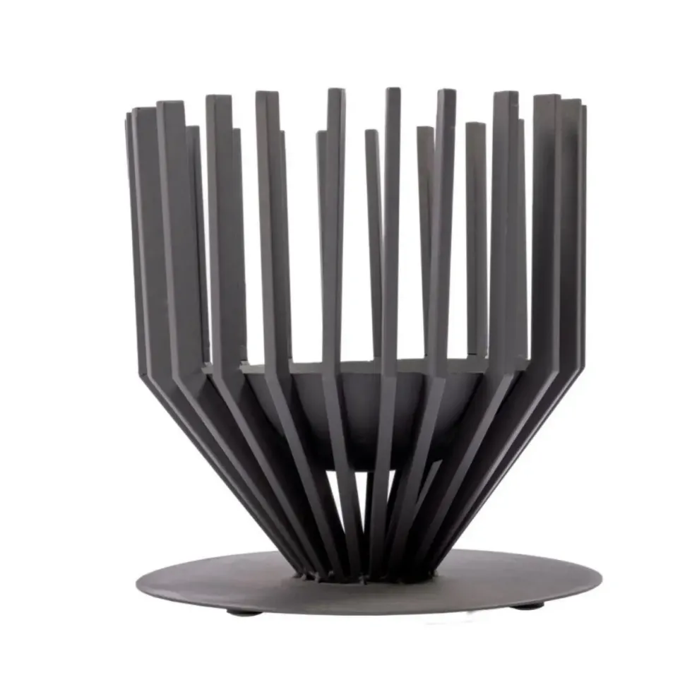 Brasero noir poudré Irving - Ø 44 x H 43 cm