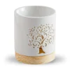 Brûle-parfum life tree coloris blanc en céramique Zen' Arôme