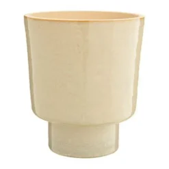 Cache-pot Alto coloris beige en céramique - Ø 17 cm x 19,5 cm