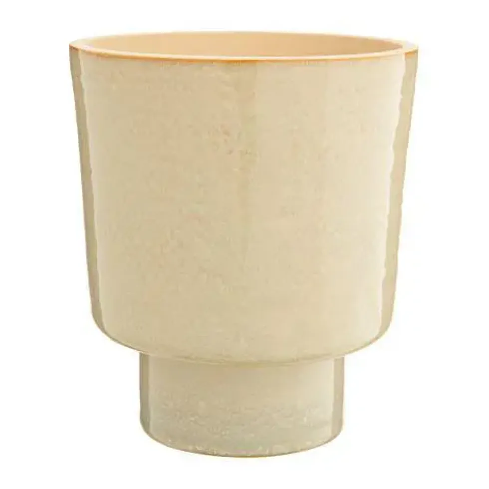 Cache-pot Alto coloris beige en céramique - Ø 17 cm x 19,5 cm