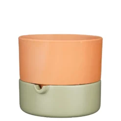 Cache-pot auto arrosant coloris vert en terre cuite Venna Mica Decorations - 20,5 x Ø 24 cm