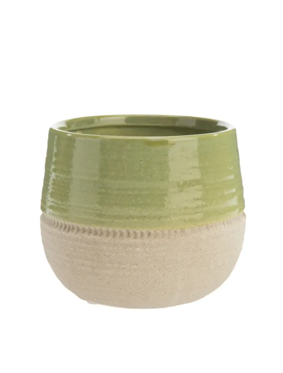 Cache-pot Baby en céramique coloris beige - 8,1 x 8,1 x 7,2 cm