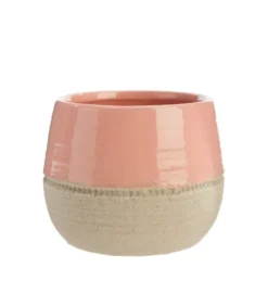 Cache-pot Baby en céramique coloris beige - 8,1 x 8,1 x 7,2 cm