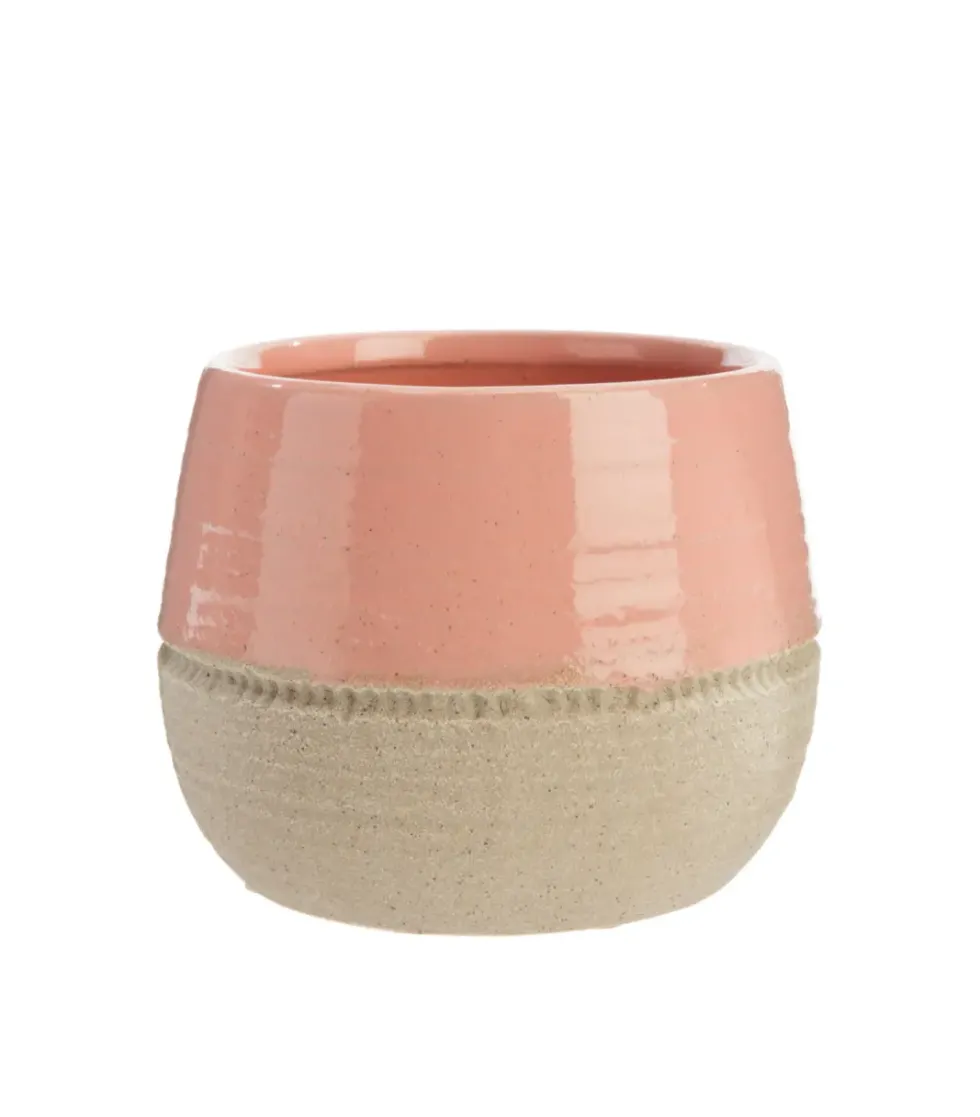 Cache-pot Baby en céramique coloris beige - 8,1 x 8,1 x 7,2 cm
