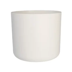 Cache-pot B.for Soft coloris blanc en plastique injecté Elho - Ø 18 x 17 cm