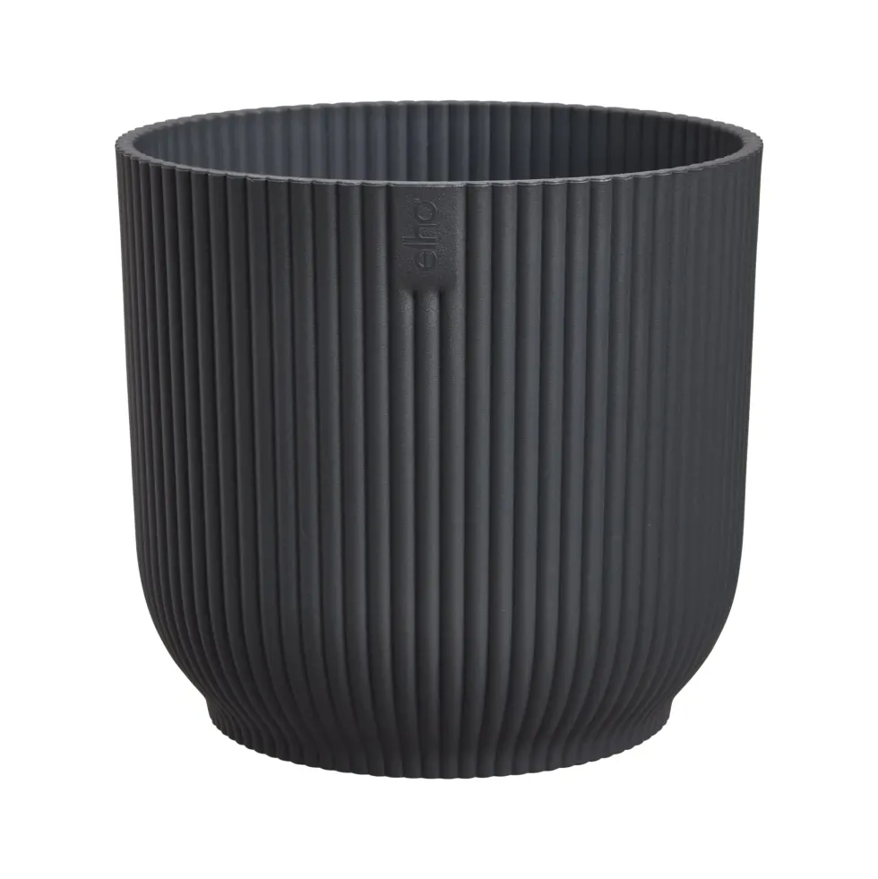 Cache-pot coloris noir en plastique recyclé Elho - Ø 7 cm