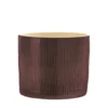 Cache-pot coloris rouge en céramique - Ø 23,5 x 19,8 cm