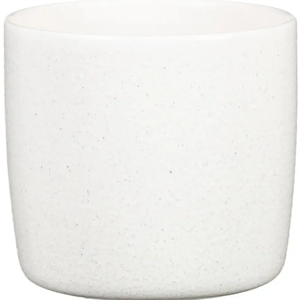 Cache-pot en céramique blanc Scheurich 900 Perla - Ø 15 cm