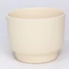 Cache-pot en céramique coloris crème mat Calm - Ø 15,2/14,2 x H 13,3 cm
