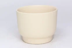 Cache-pot en céramique coloris crème mat Calm - Ø 15,2/14,2 x H 13,3 cm