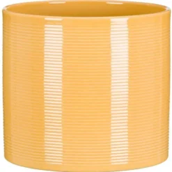 Cache-pot en céramique jaune Scheurich 828 Zabaione - Ø 12 cm