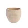 Cache-pot en céramique marron Sulco – 20 x 18 cm