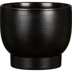 Cache-pot en céramique noir Scheurich 930 Ebano - Ø 11 cm