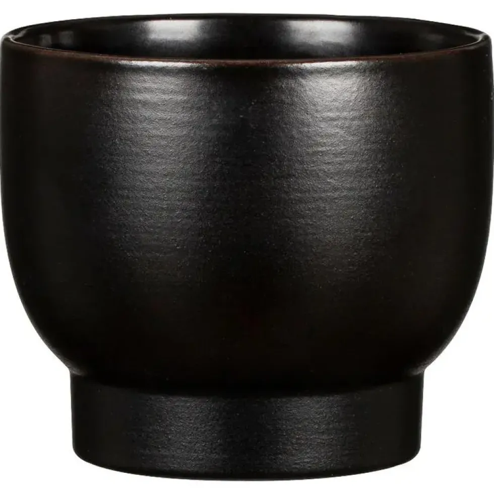 Cache-pot en céramique noir Scheurich 930 Ebano - Ø 11 cm