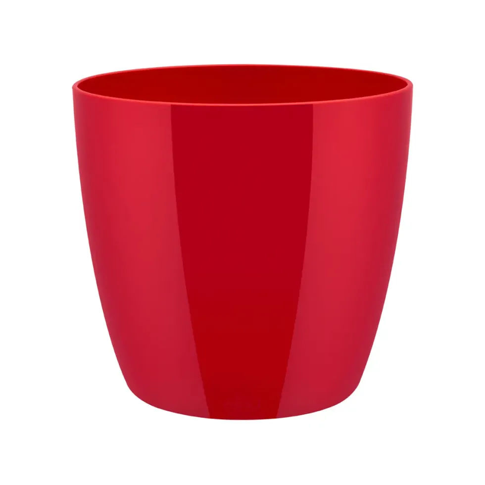 Cache-pot en plastique coloris lovely rouge Elho Brussels Diamond R14 - Ø 14 cm