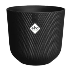 Cache-pot en plastique living noir Elho Jazz - Ø 16 cm