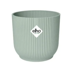 Cache-pot en plastique recyclé vert sorbet Elho Vibes fold rond mini - Ø 9 cm