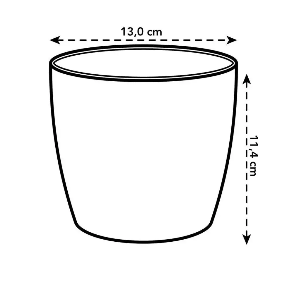 Cache-pot en polypropylène Elho Brussels rond mini anthracite - Ø 12,5 cm