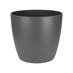 Cache-pot en polypropylène Elho Brussels rond anthracite - Ø 30 cm